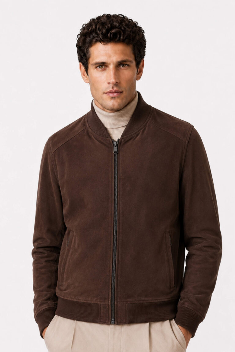 Suede Bomber Jacket