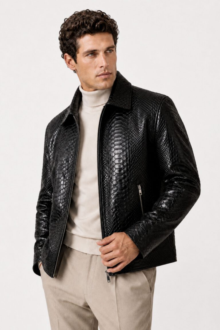 Python Leather Jacket